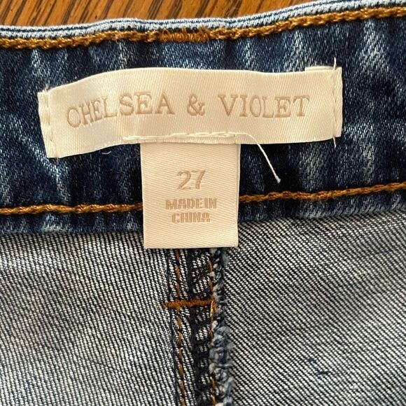 Chelsea & Violet Dark Blue Flare Jeans - Picture 7 of 8